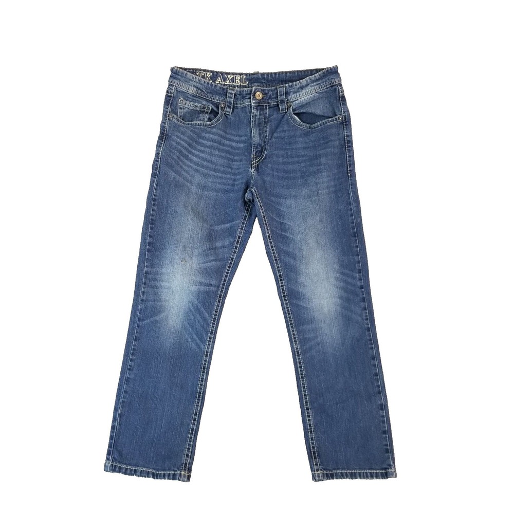 TK Axel jeans men's 34x30 regular fit straight blue stretch denim pants